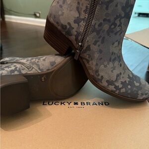 Lucky Brand Women's Camouflage Ankle Booties